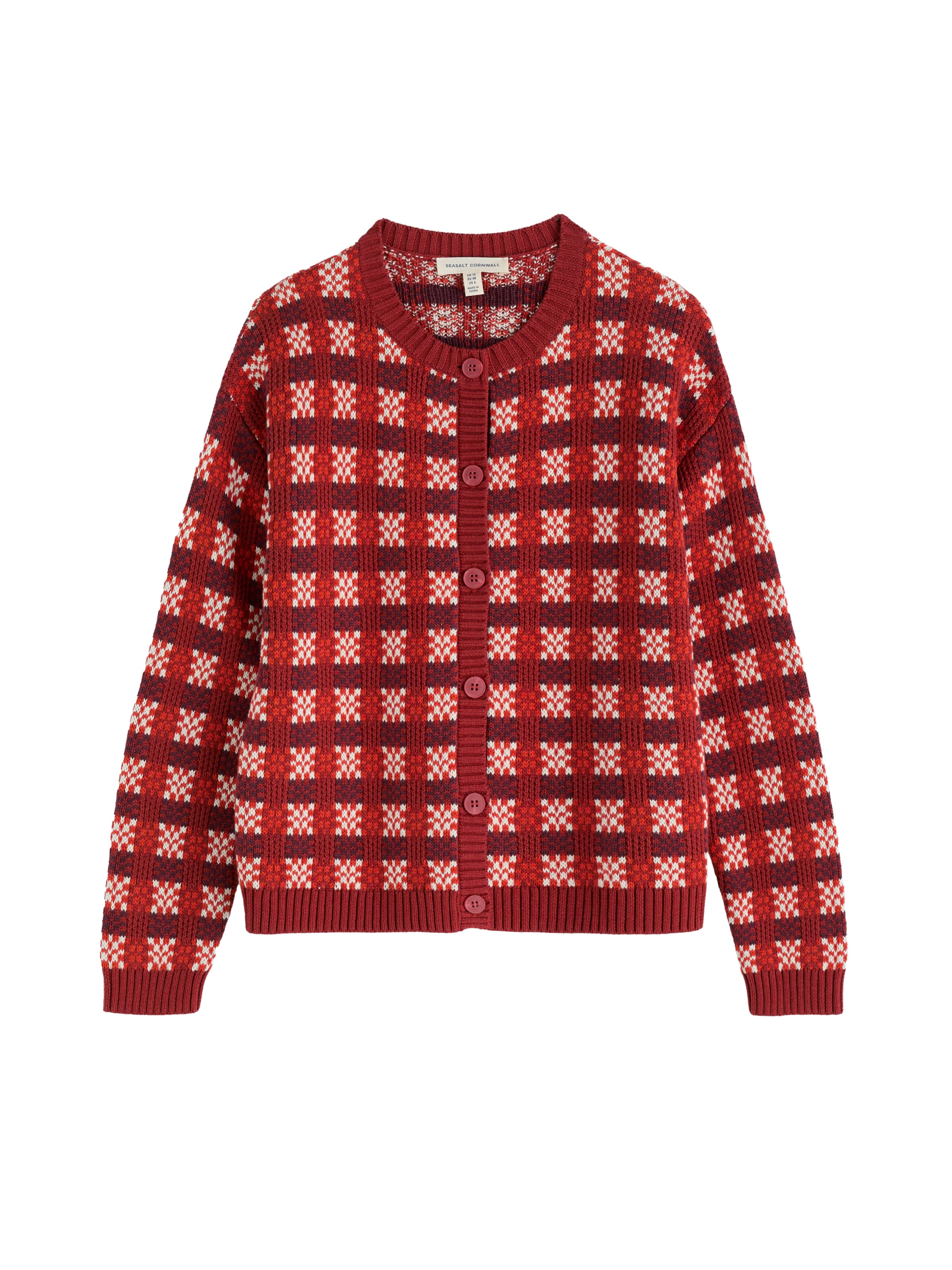 Giacchetta 'Kensa' Seasalt Cornwall di colore rosso / rosso arancione / merlot / bianco, Visualizzazione prodotti