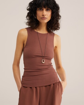 Top di WE Fashion in marrone: frontale