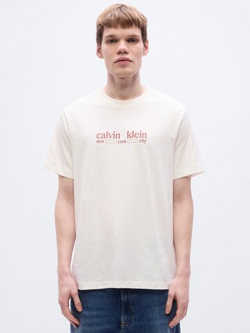Calvin Klein Jeans Футболка 'NYC' в Белый: спереди