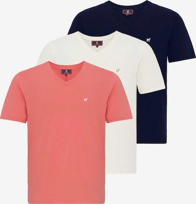 Marškinėliai iš Williot, spalva – tamsiai mėlyna / koralų splava / balta, Prekių apžvalga