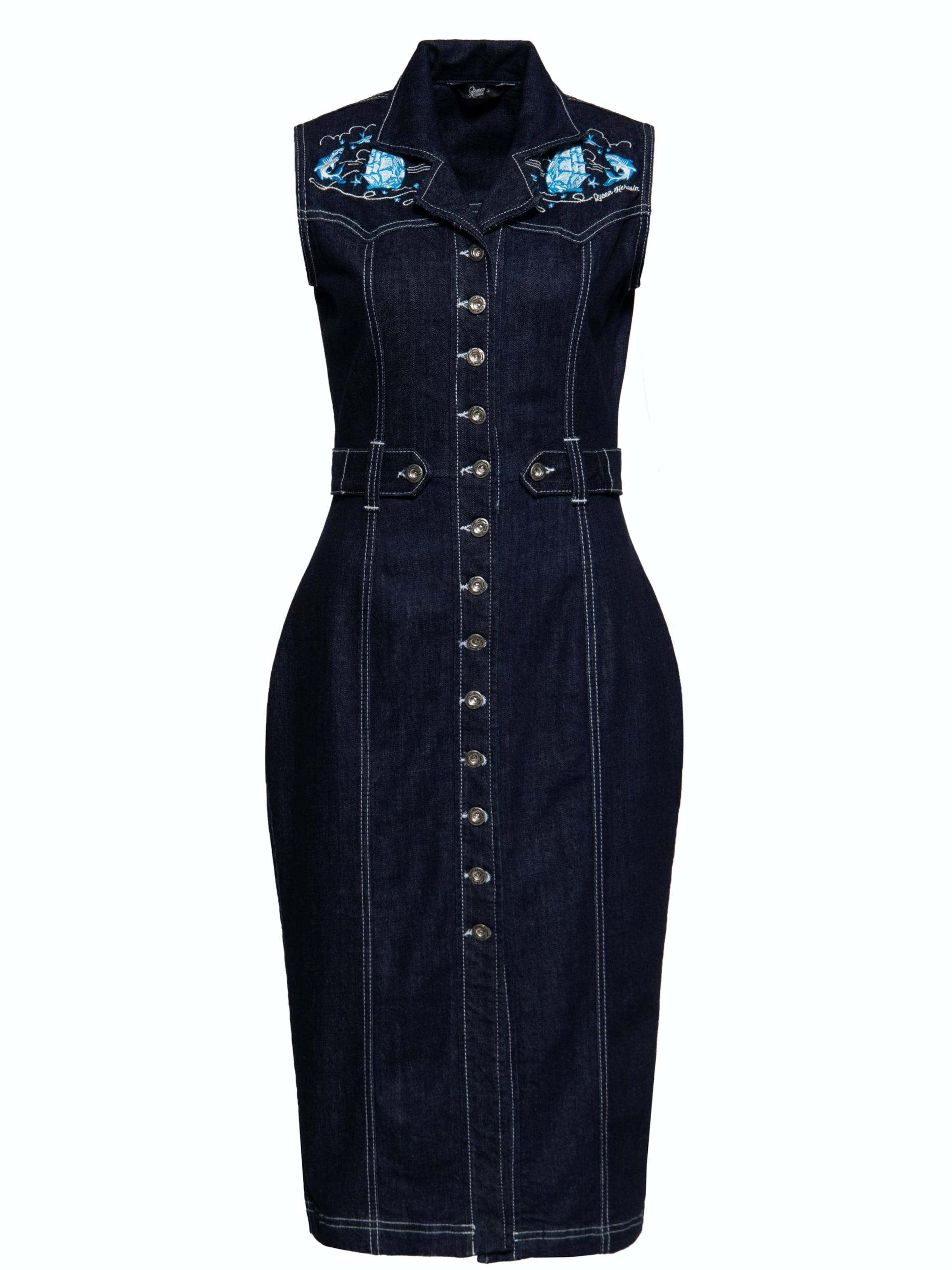 Queen Kerosin Kleid‌‌‌‌‌‌‌‌ in Blau: Vorderseite