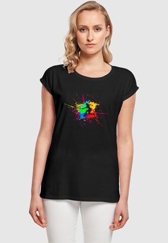 T-shirt 'Color Splash Player' Merchcode en noir : devant