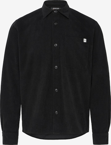 INDICODE JEANS Regular Fit Langarmhemd ' IDMotoril ' in Schwarz: Vorderseite