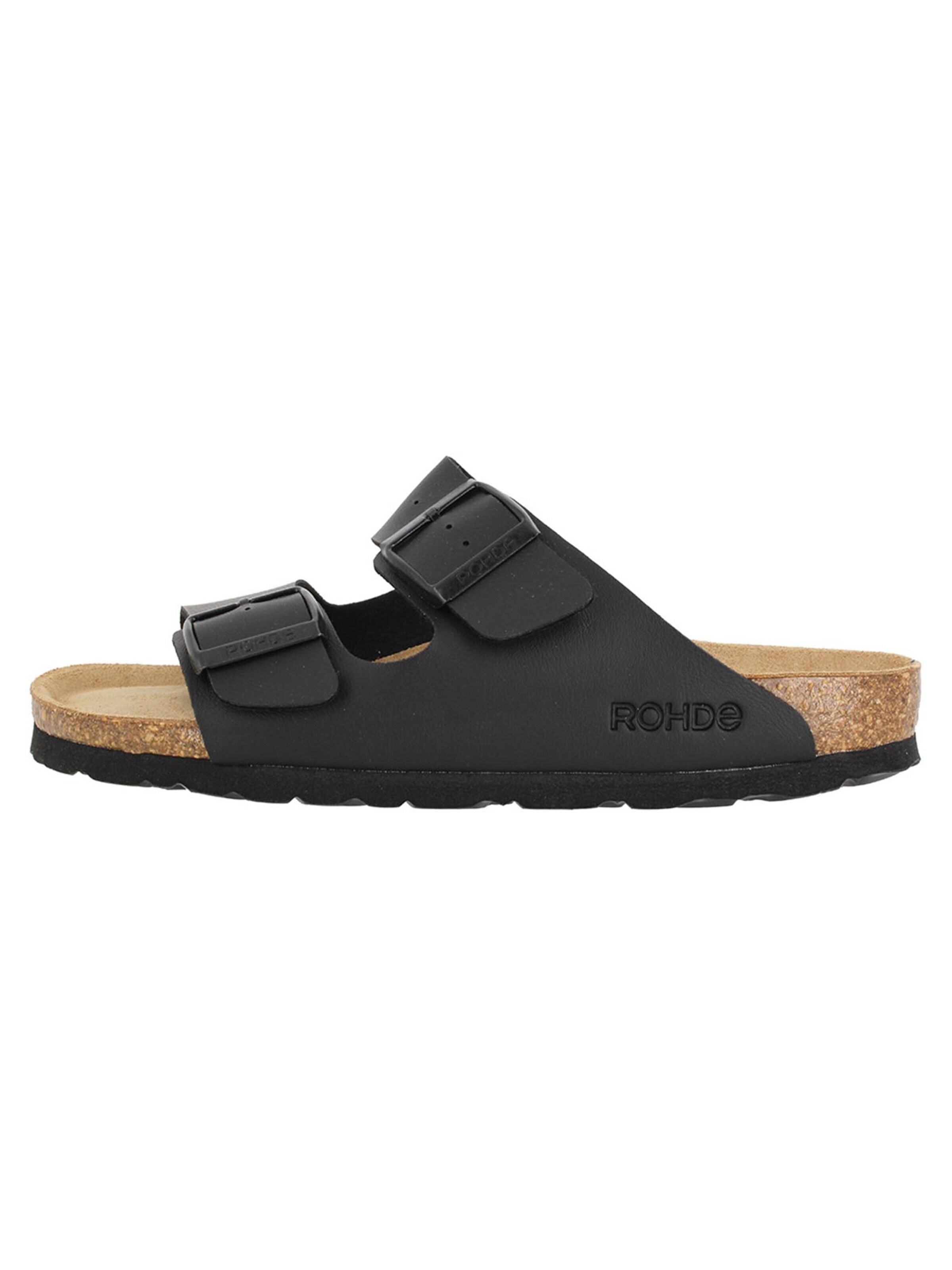 ROHDE Mules 'Alba' in Black: front