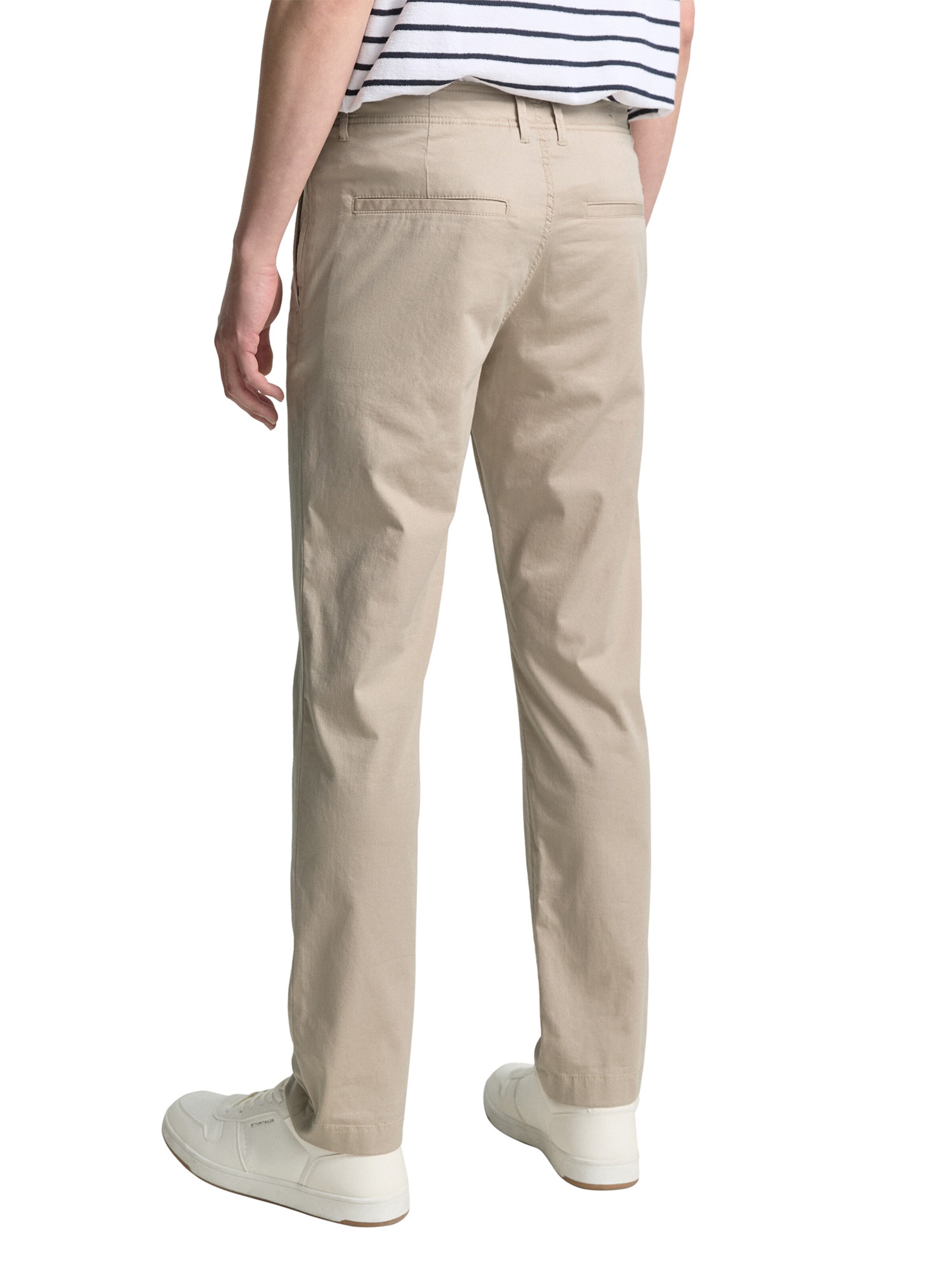 bēšs TOM TAILOR Standarta Čino bikses