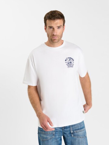 Le Temps Des Cerises Shirt 'PAINTNA' in Wit: voorkant