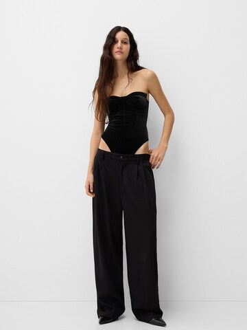 Bershka Blusenbody in Schwarz