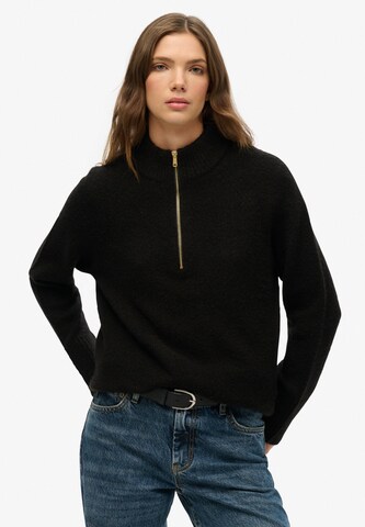 Superdry Sweater in Black: front