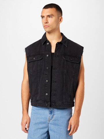 TOPMAN Vest, värv must: eest vaates