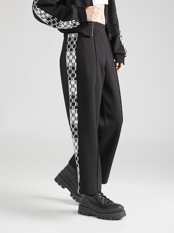 Karl Lagerfeld - Loosefit Pantalón en negro: frente