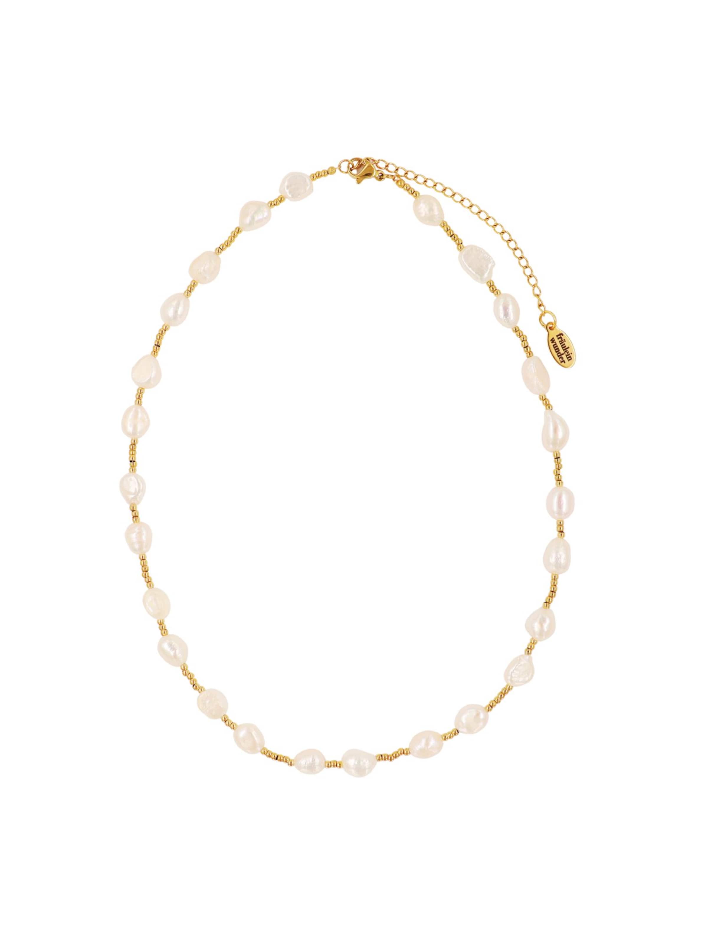 Fräulein Wunder Necklace 'Choker Perlen Paula' in Gold: front