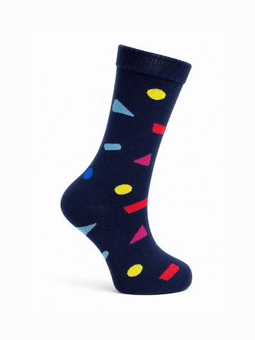 Calzino 'El Sueno Herrensocken aus Baumwollmischgewebe mit Muster, 6er-Pack, EU 40–46, gemischt' di El Sueno in blu