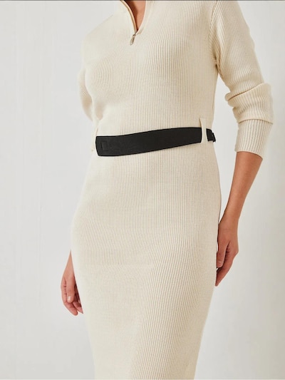 Bianco Lucci Robes en maille en crème, Vue avec produit