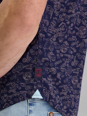 TIMEZONE Shirt 'Print' in Blue