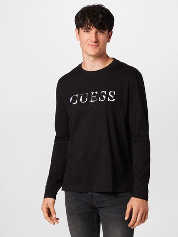 GUESS Shirt 'Sorin' in Zwart: voorkant