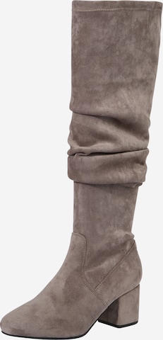 ABOUT YOU Over the Knee Boots 'Finya' in Grey: front