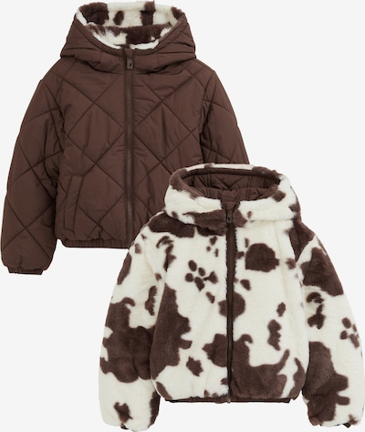 WE Fashion Talvitakki koossa 98-104 värissä beige / tummanruskea, Tuotenäkymä