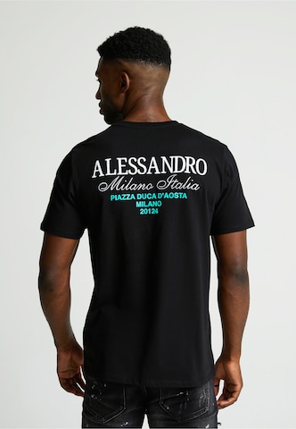 Alessandro Zavetti Shirt 'Montanelli' in Zwart: voorkant