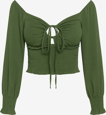 Chemisier Elara en vert : devant