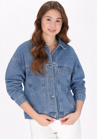 Veste mi-saison MYMO en bleu : devant