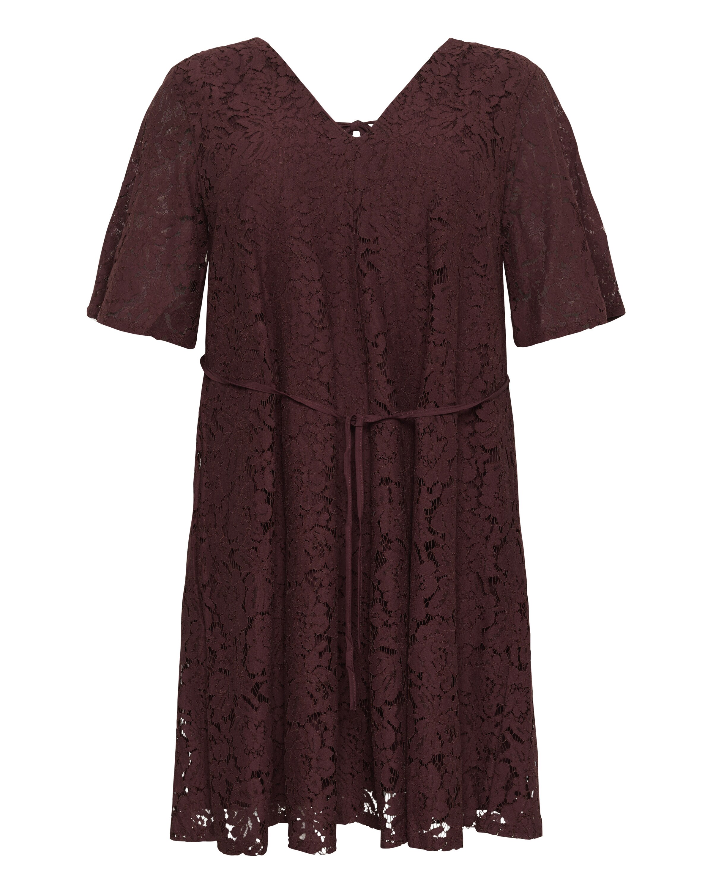 KAFFE CURVE Jurk 'Nima' in Rood: voorkant