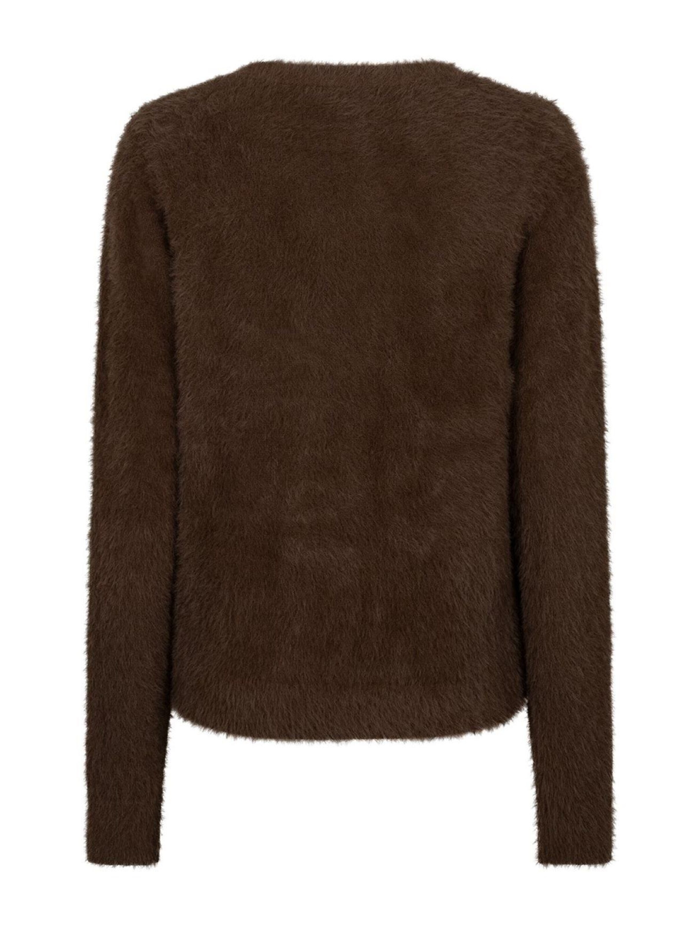 Red Button Gebreide top 'RB sweet fuzzy praline trui' in Bruin