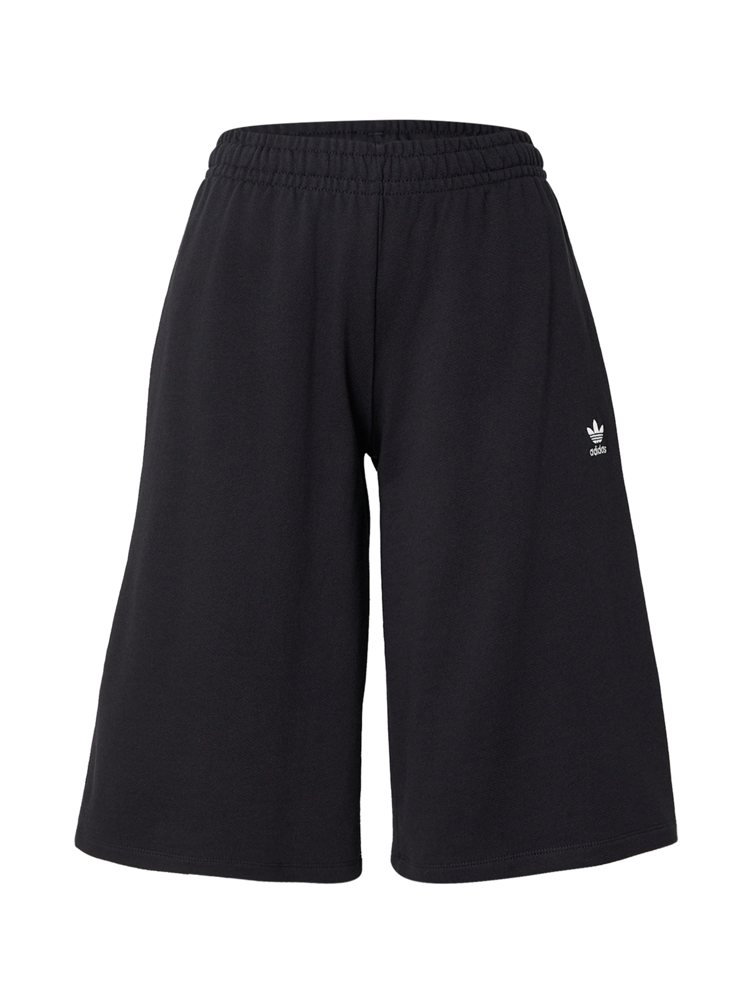 ADIDAS ORIGINALS Широка кройка Панталон 'ESS' в черно: отпред