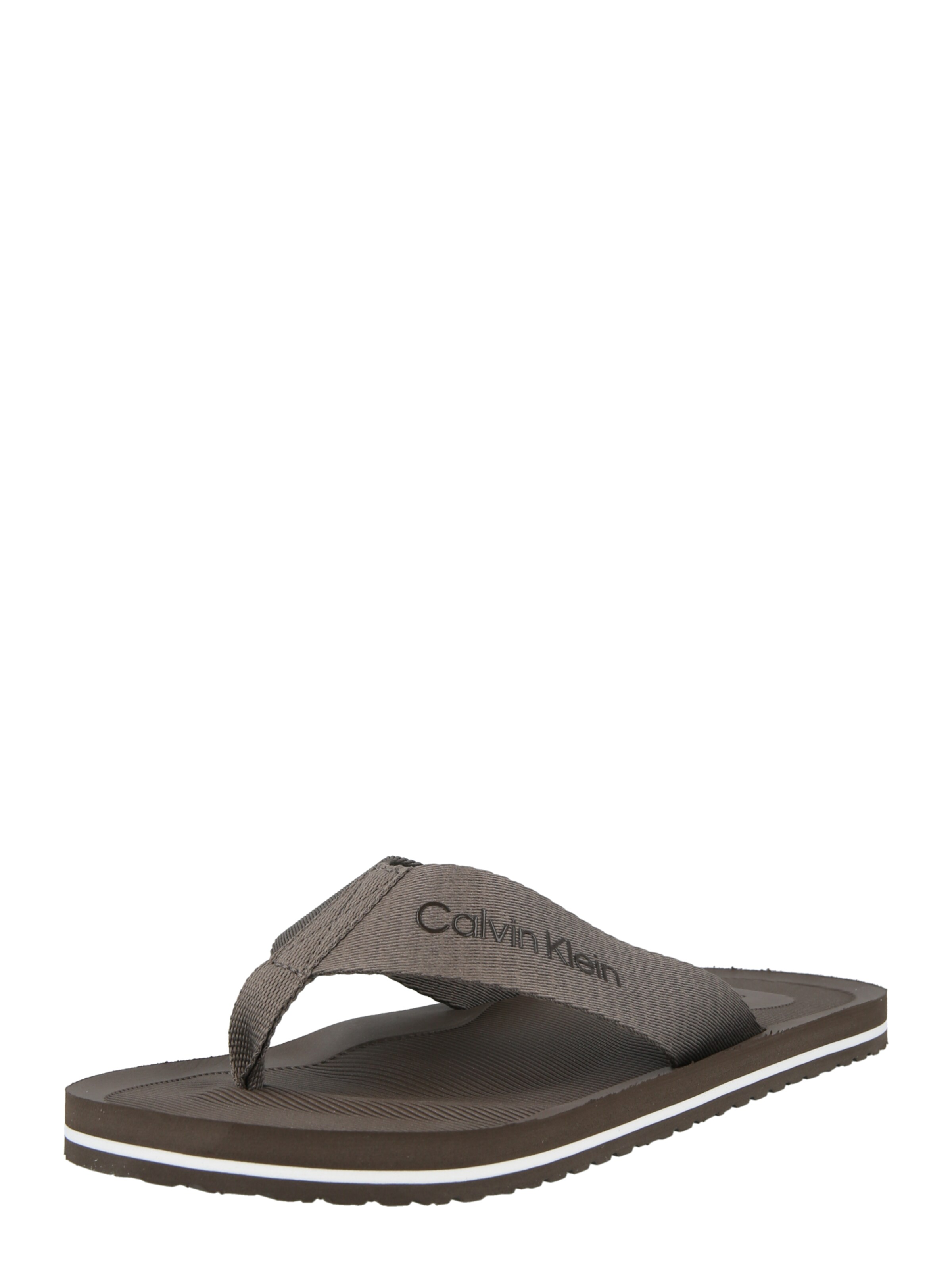 Calvin Klein - Chinelos de dedo em cinzento: frente