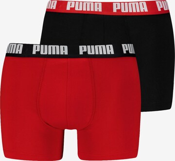 PUMA Boxershorts '2er Pack Everyday Basic Boxers' in Rot: Vorderseite