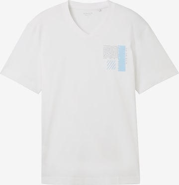 T-Shirt TOM TAILOR en blanc : devant