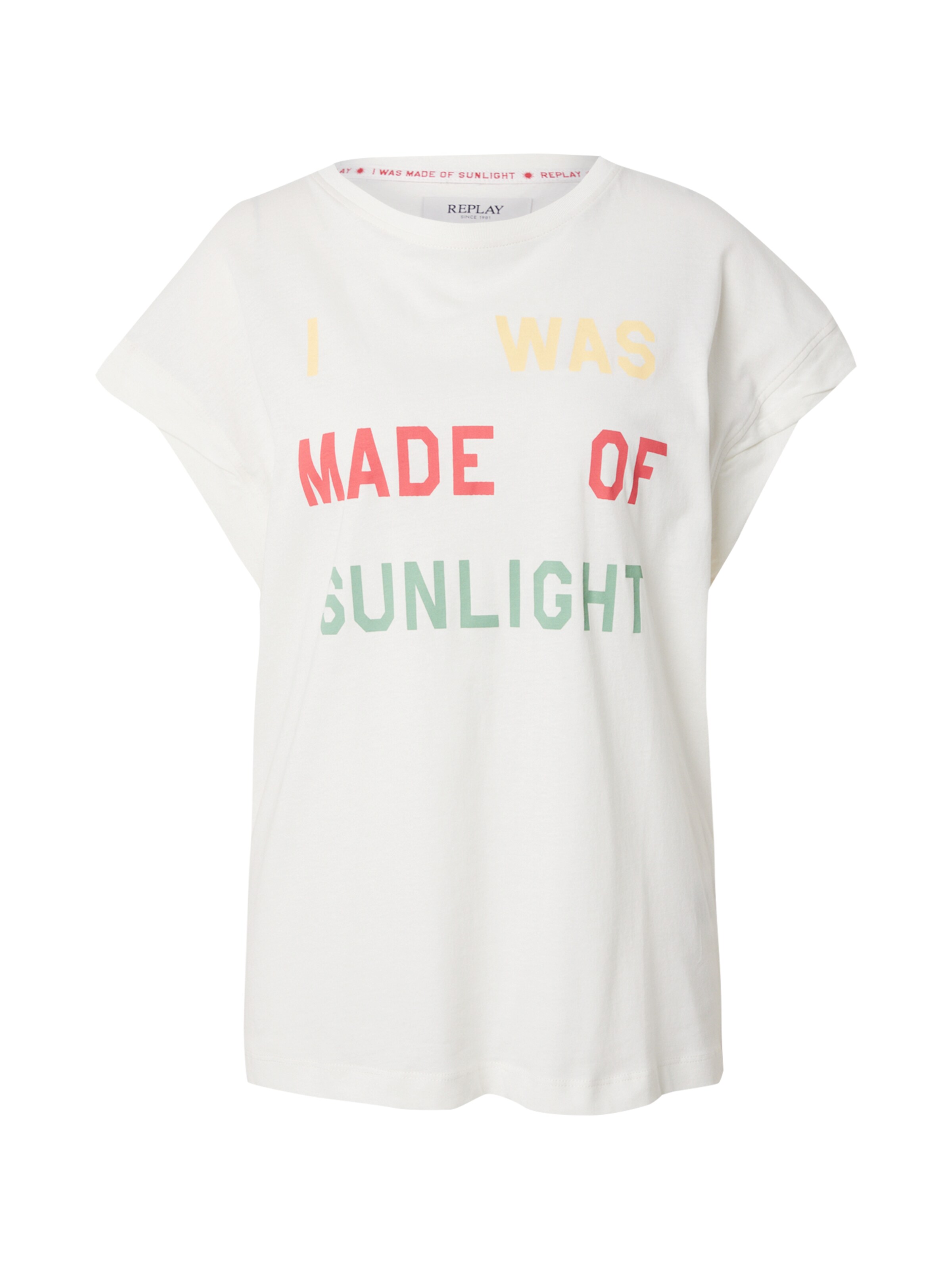REPLAY Μπλουζάκι σε λευκό: μπροστά