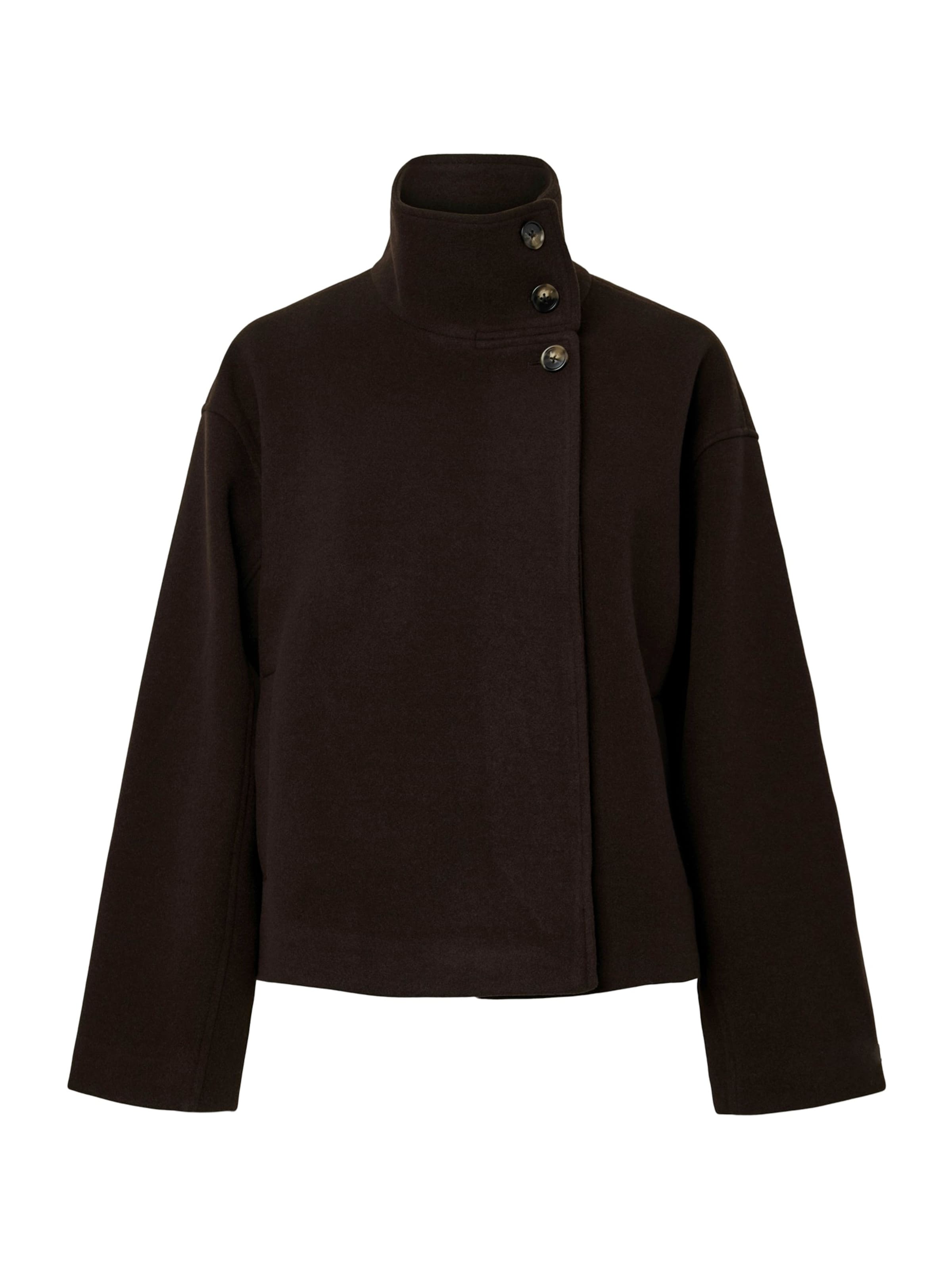 Cappotto di mezza stagione di PIECES in marrone: frontale