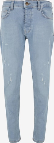 2Y Premium Tapered Jeans in Blauw: voorkant