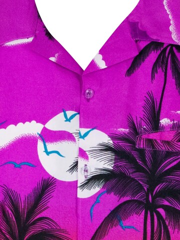 King Kameha Shirt 'Beach' in Lila