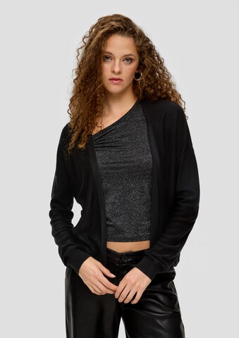 Cardigan oversize QS en noir : devant