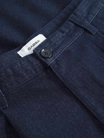 GABBA Loosefit Bukser med lægfolder 'David' i blå