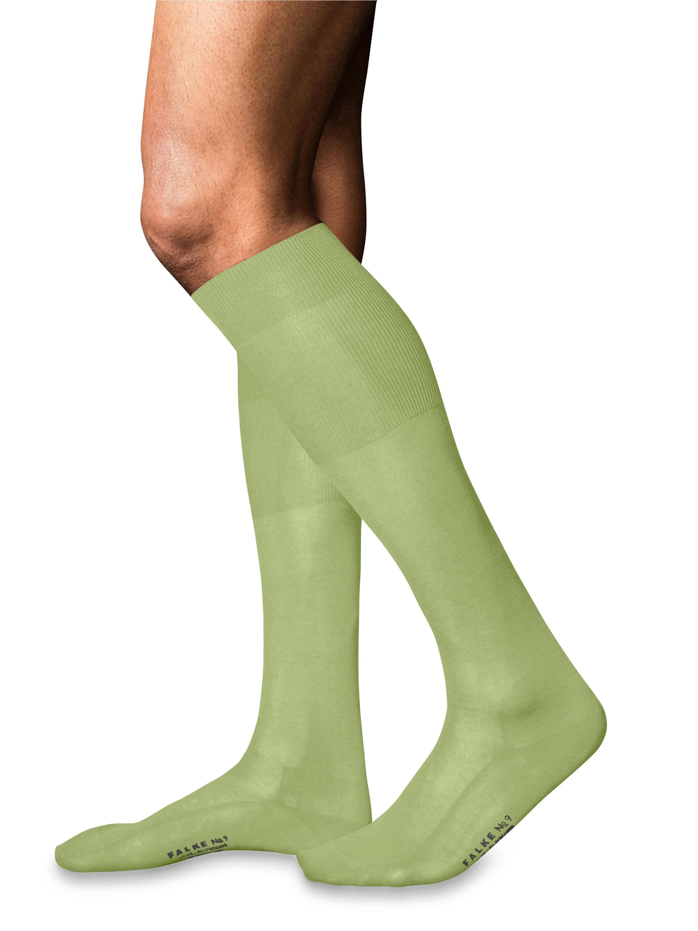 FALKE Knee High Socks 'No. 9 Pure Fil d´Écosse' in Yellow
