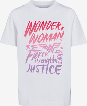 F4NT4STIC Shirt 'DC Comics Wonder Woman' in Wit: voorkant