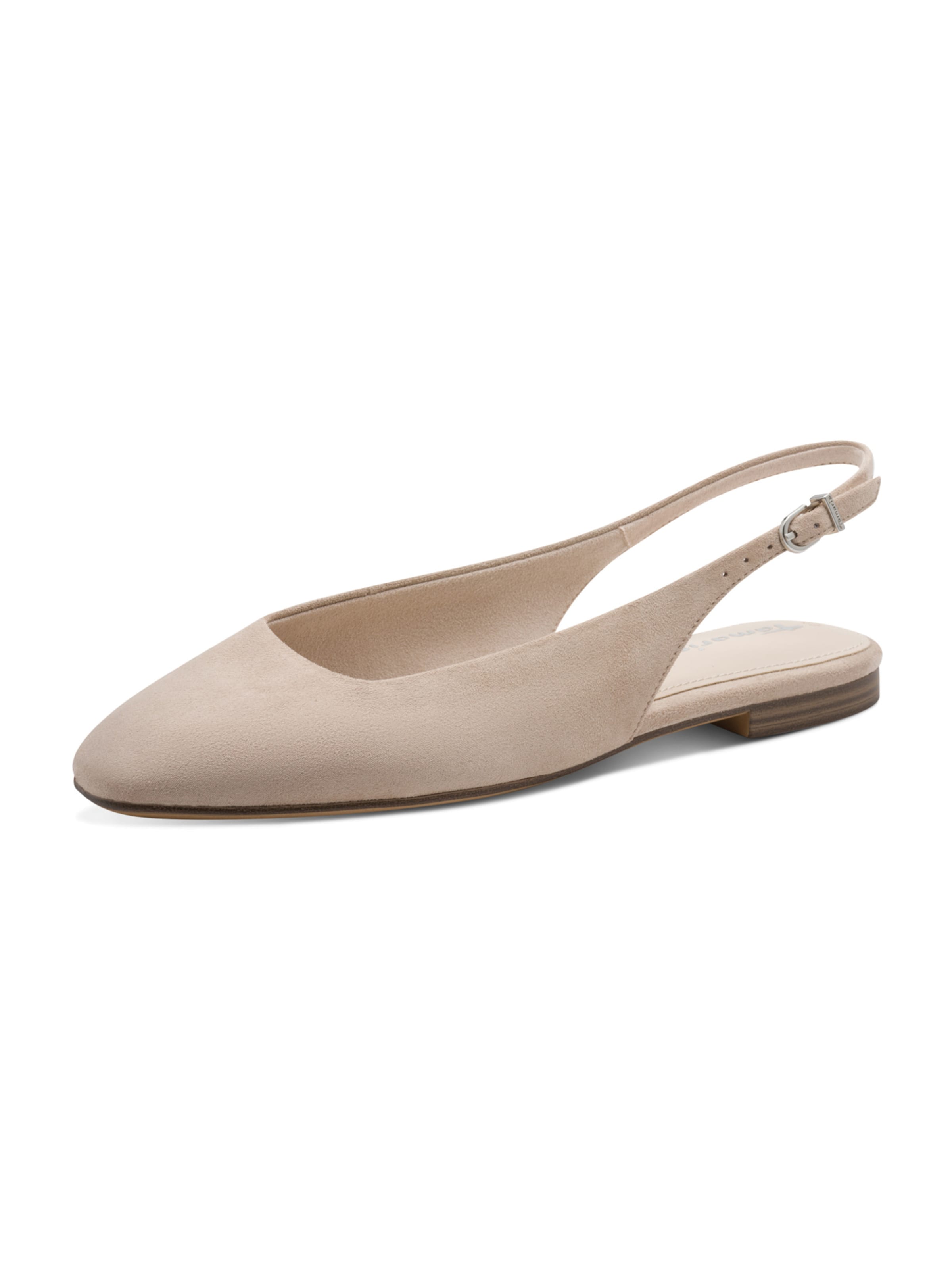 Tamaris Ballet Flats with Strap in Beige: front