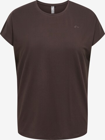 Only Play Curvy Shirt 'PAUBREE' in Braun: Vorderseite