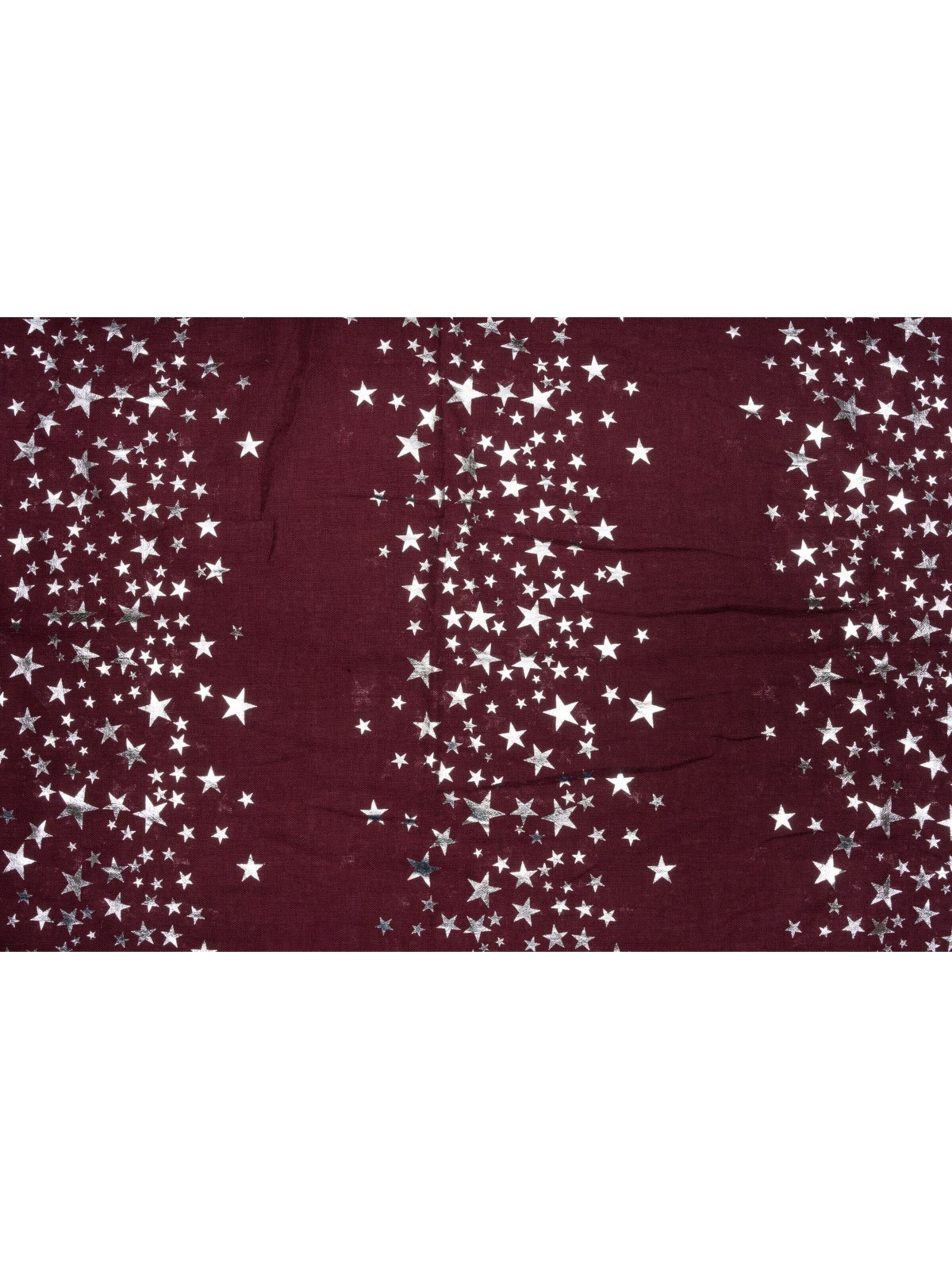styleBREAKER Schlauchschal 'Loop Schal mit Metallic Sterne Print'‌‌‌ in Rot