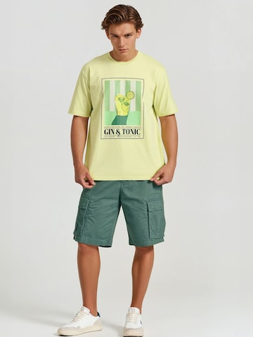 Loosefit Pantalon cargo Funky Buddha en vert