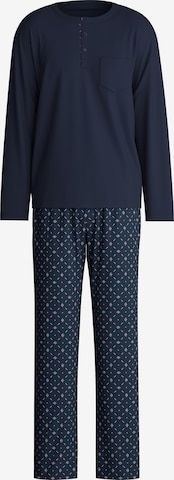 CALIDA Pyjama lang 'Relax Selected' in Blau: Vorderseite