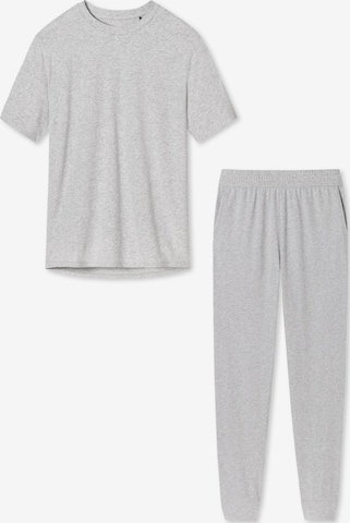 SCHIESSER Pajama 'Cotton' in Grey: front