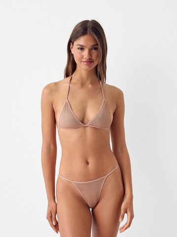 Bershka Dół bikini w kolorze różowy