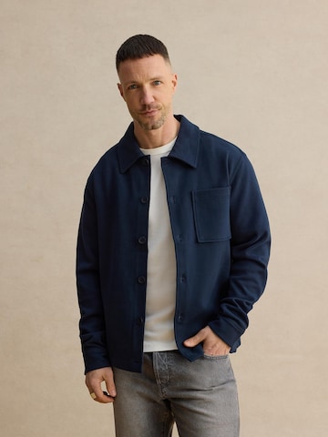 DAN FOX APPAREL Regularny krój Koszula 'Otto' w kolorze niebieski: przód