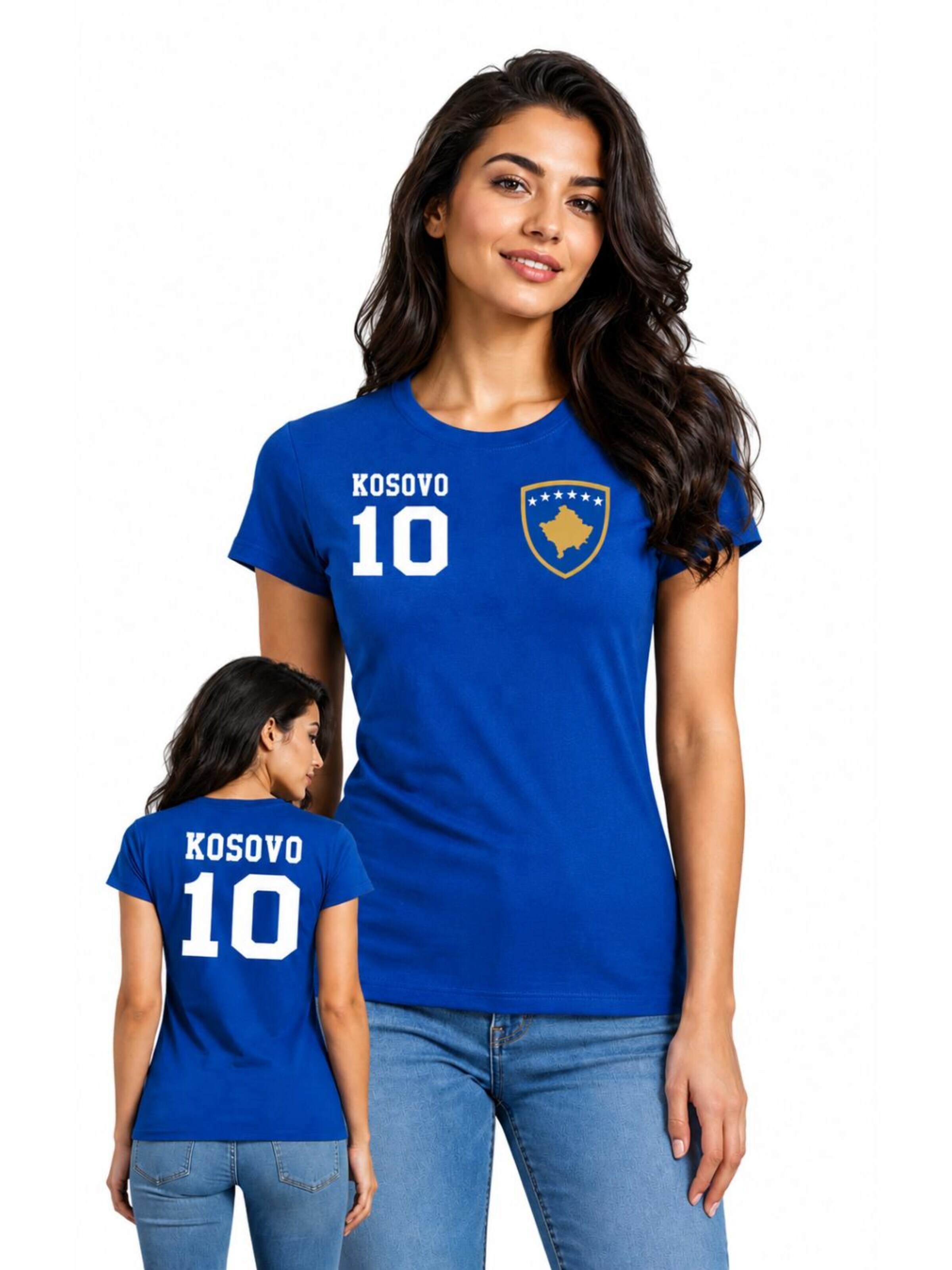 Blondie & Brownie Shirt 'Kosovo'‌‌‌‌‌ in Blau: Vorderseite