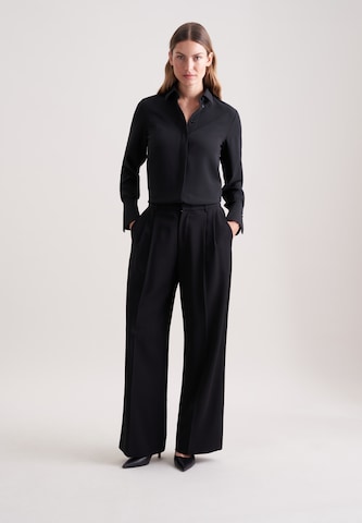 SEIDENSTICKER Wide leg Trousers with creases in Black