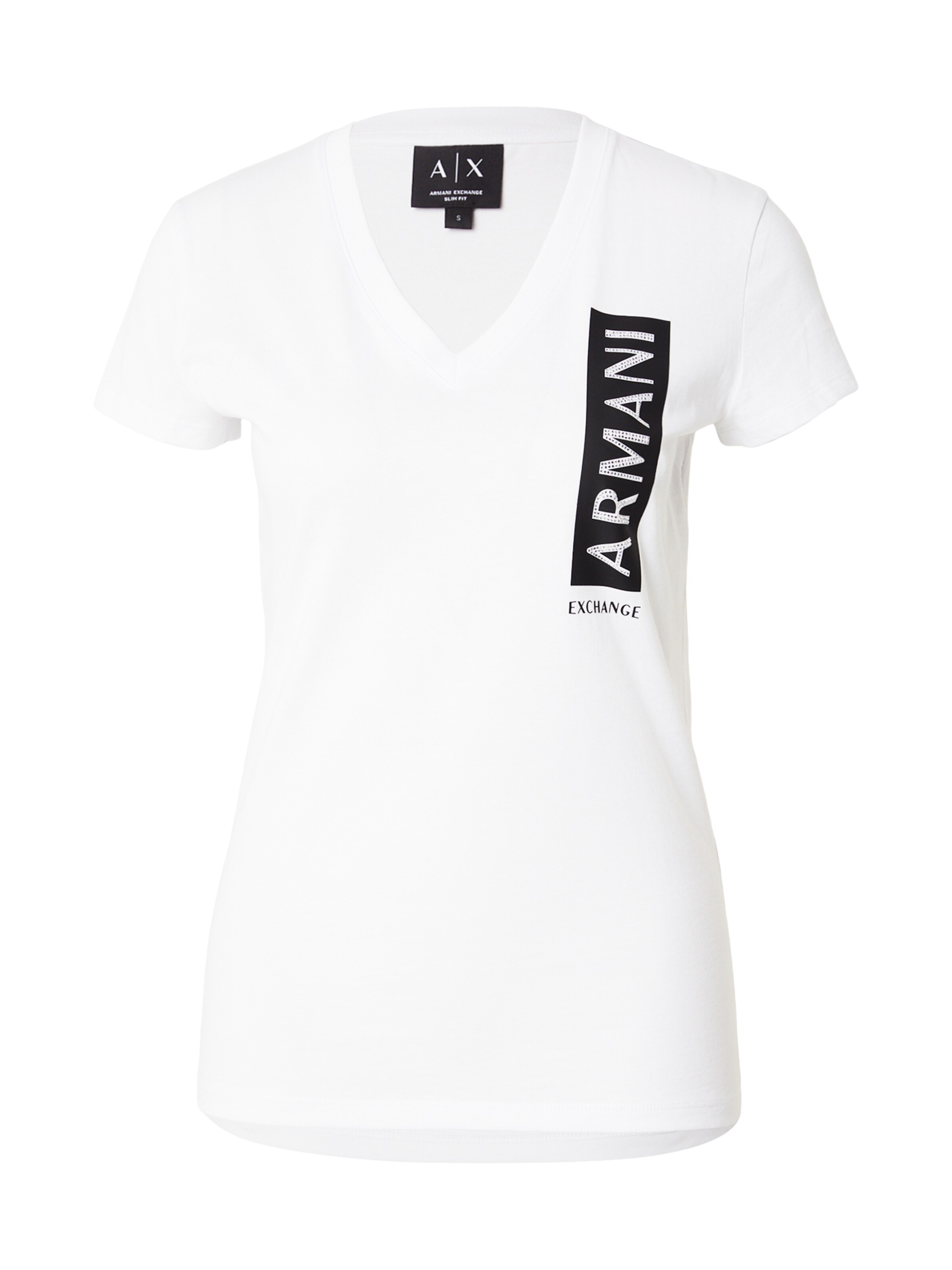 balta ARMANI EXCHANGE Marškinėliai: priekis