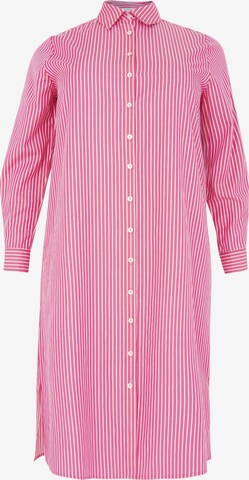 Robe-chemise Yoek en rose : devant